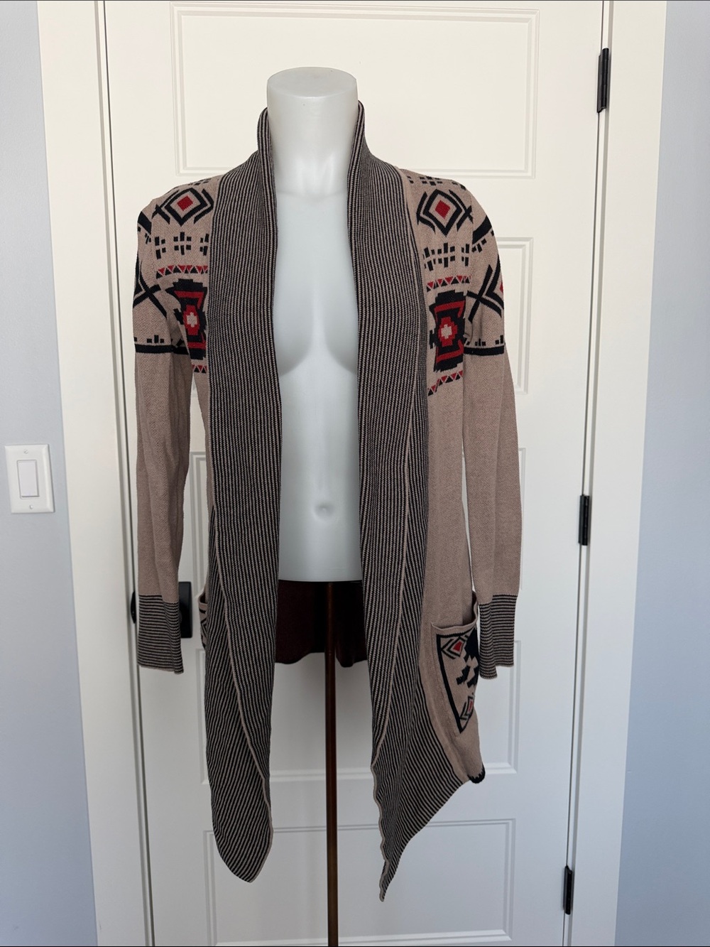 Between Me & You Open Front Long Sleeve 100% Cotton Cardigan in Sz Small
